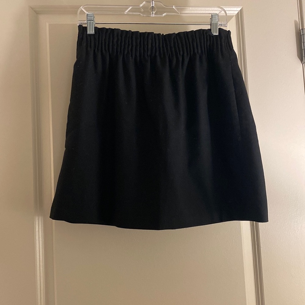 J. Crew Factory Sidewalk Skirt black wool blend